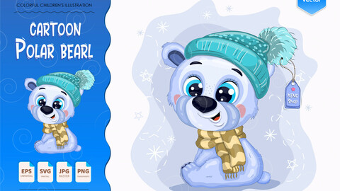 Cartoon polar bear
