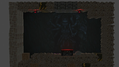 локация из spelunky в 3D