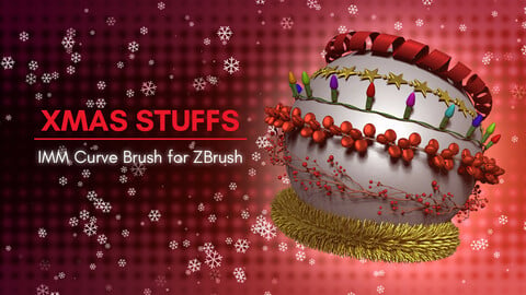 [IMM Brush] Christmas Stuffs Brush for ZBrush 2021