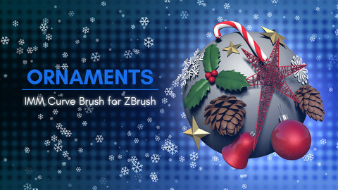 [IMM Brush] Christmas Ornaments Brush for ZBrush 2021