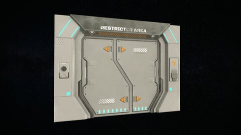 Sci-Fi Door Version 2 - Low Poly