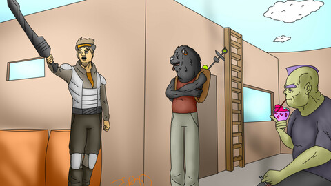 far away, a sunny day