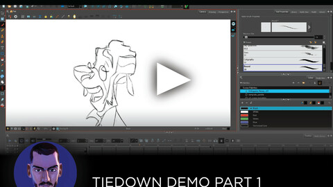 Traditional Animation Tiedown Demo + Harmony Files