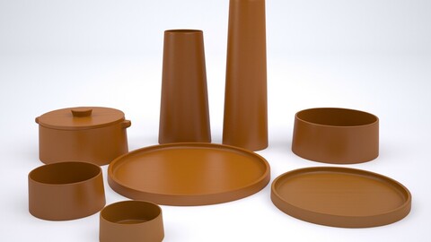 Clay Tableware Set