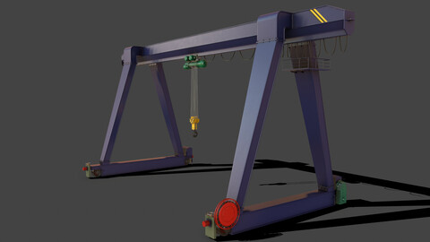 PBR Single Girder Gantry Crane V1 - BLUE DARK