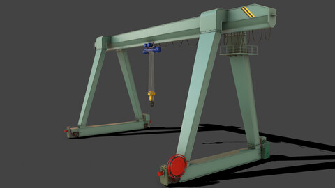 PBR Single Girder Gantry Crane V1 - GREEN LIGHT