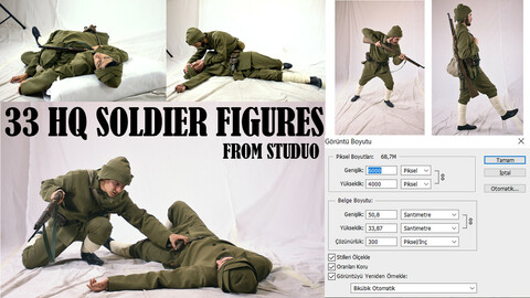 33 Soldier Figures photo from 1st world war (Ottoman soldier)