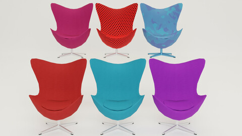 Egg Chair Low-poly 3D Model