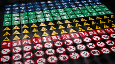 250+ Safety Stickers and Decals Pack