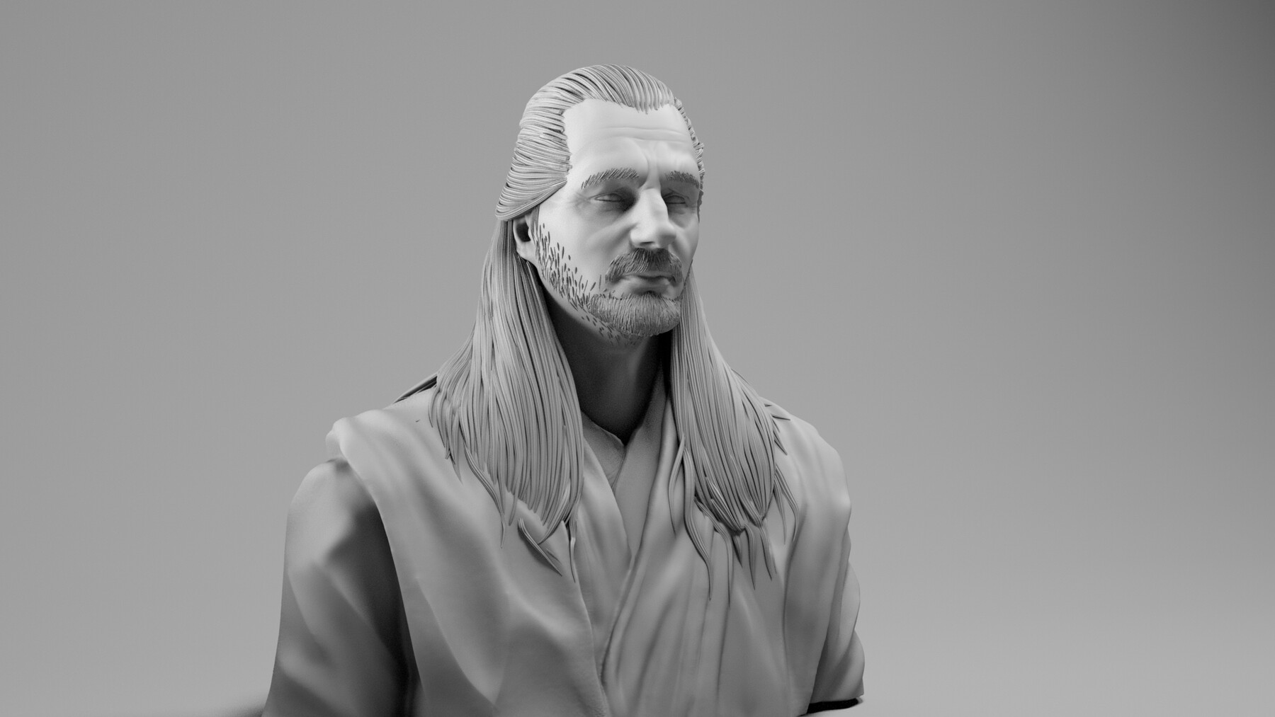 ArtStation - Liam Neeson - Qui Gon Jinn - Star Wars Episode I The phantom  menace