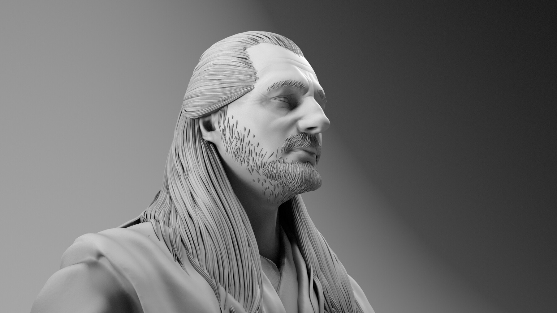 ArtStation - Liam Neeson - Qui Gon Jinn - Star Wars Episode I The phantom  menace