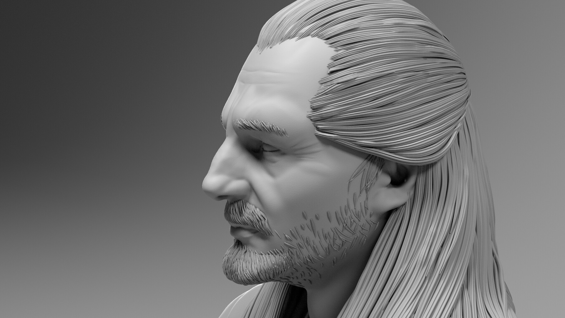 ArtStation - Liam Neeson - Qui Gon Jinn - Star Wars Episode I The phantom  menace