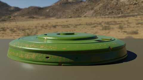 Rusty antipersonnel mine