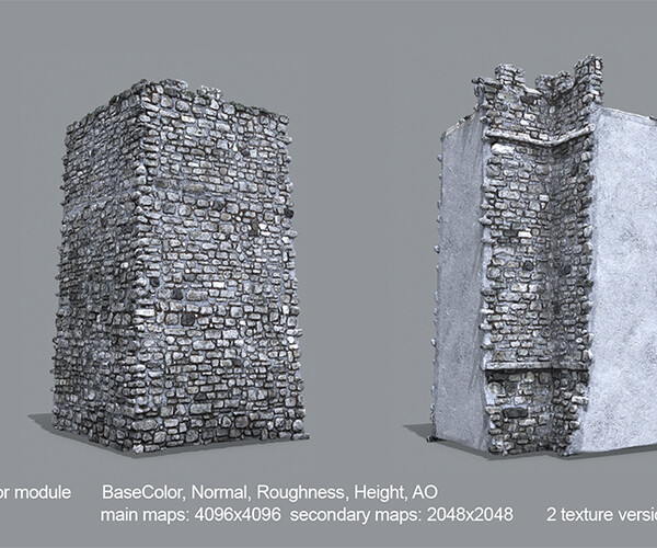 ArtStation - Medieval Modular Wall Free Sample