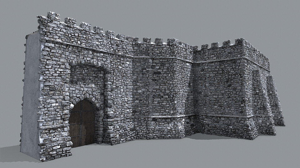 ArtStation - Modular Medieval Wall Set for Concept Art and Illustration ...