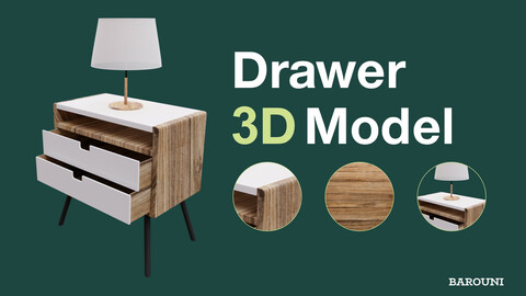 Drawer - Nightstand 3D model