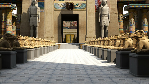 Egyptian Pharonic Palace Exterior