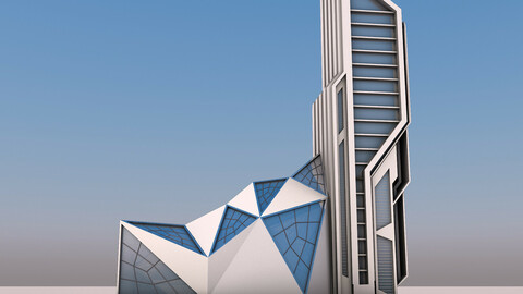 Futuristic Deconstruction Skyscraper