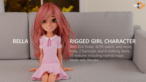 Bella Rigged Girl Character