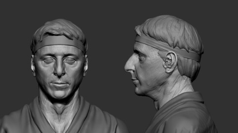 Billy Zabka Bust 3D model sketch