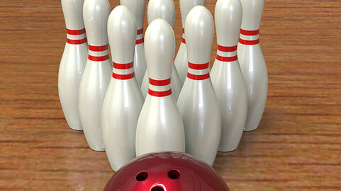 Bowling game asset 3d model