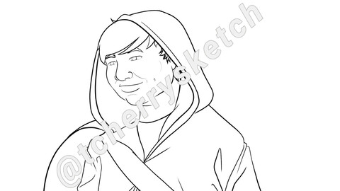 Talented Guy - LineArt