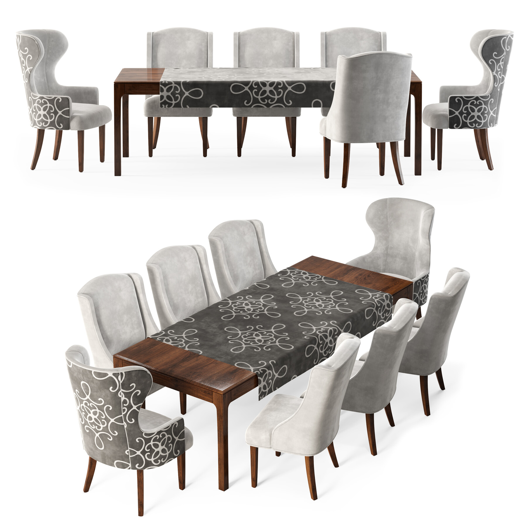 dove gray dining chairs