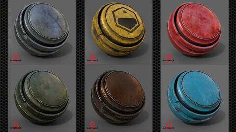 MetalX6 Pack - Substance Painter Smart Materials