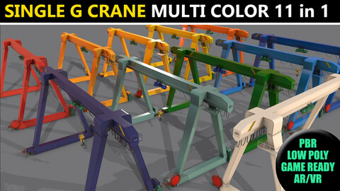 PBR Single Girder Gantry Crane V1 - Multi color Pack