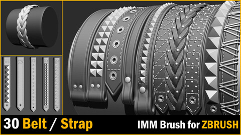 30 IMM Belt / Strap  Brush for Zbrush