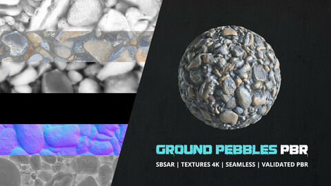 Textures Pebbles Terrain 4k Pbr - 025