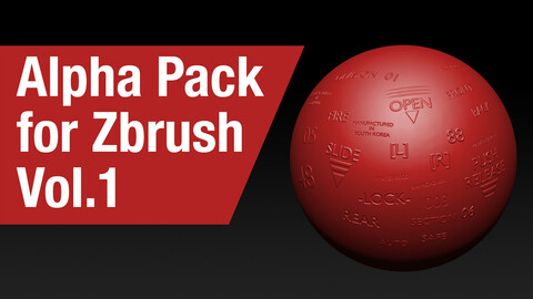 Alpha Pack for Zbrush Vol.1