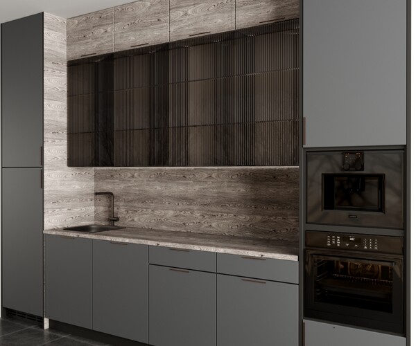 ArtStation - modern kitchen + 5 kitchen appliance | Resources