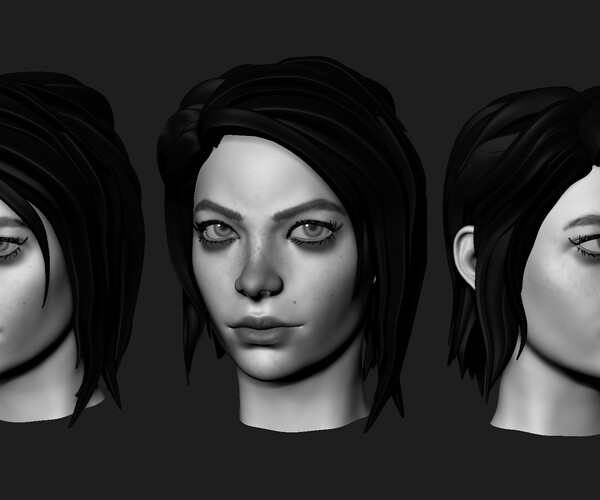 ArtStation - Female Head Sketch | Game Assets