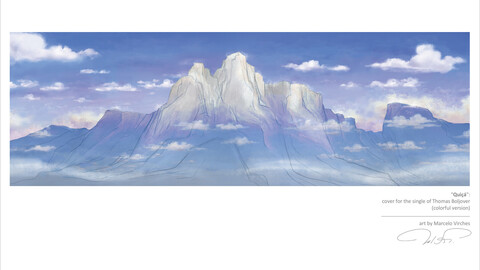 "Quiçá": cover for the single of musician and composer Thomas Boljover (colorful version)