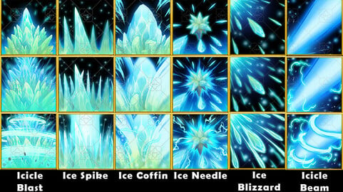 Fantasy Game Basic Magic Skill Icons - Ice Magic