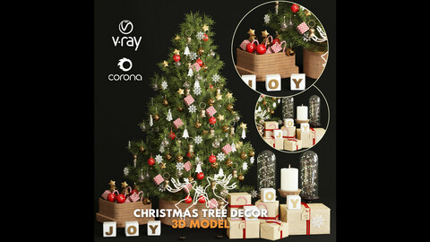 3dasset christmas tree decor
