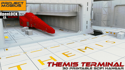 3D Printable Scifi Hangar - Themis Terminal (STLs)