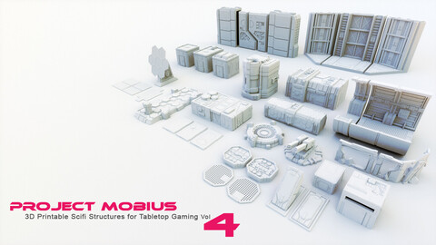 3D Printable Scifi Structures for Tabletop Gaming Vol 4 (STLs)