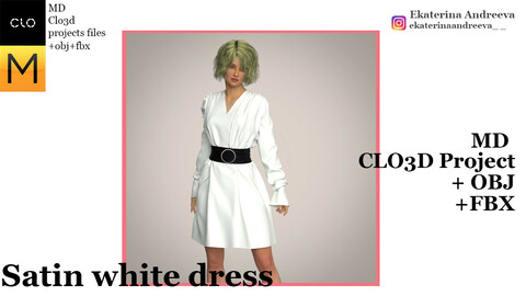Satin white dress