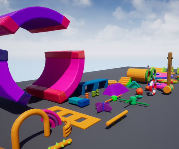 Artstation Fun Obstacle Course Expansion For Unreal Engine Game Assets 4023