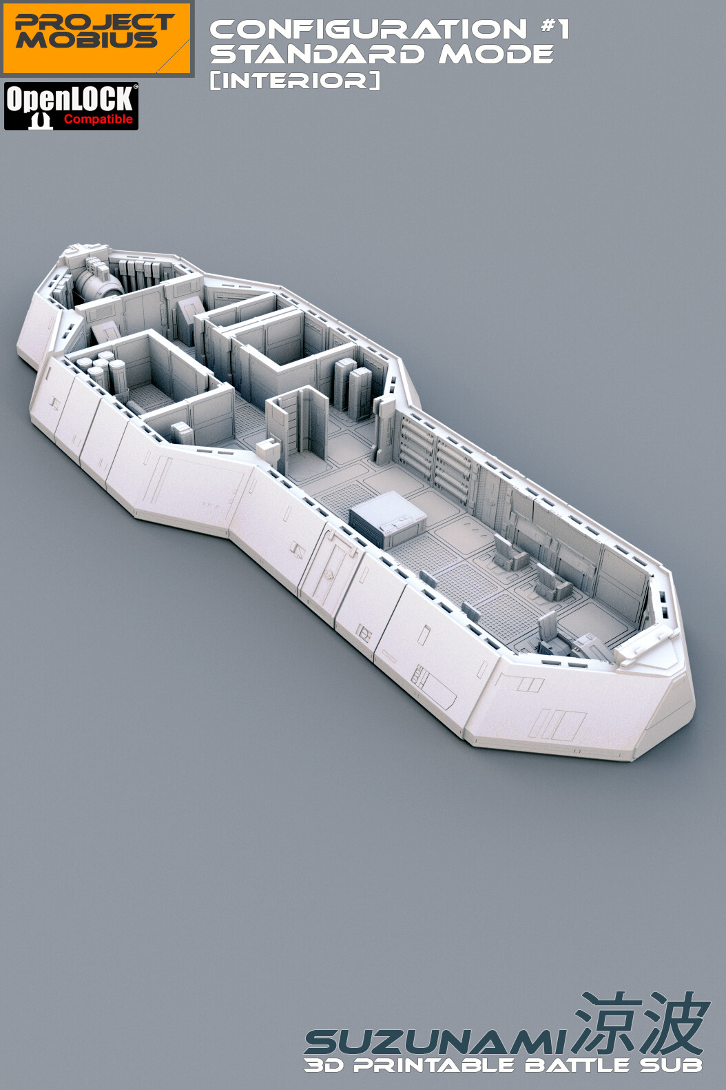 ArtStation - 3D Printable OpenLOCK Compatible Tiles - Battle Submarine ...