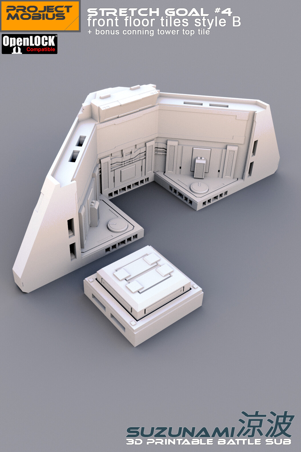 ArtStation - 3D Printable OpenLOCK Compatible Tiles - Battle Submarine ...