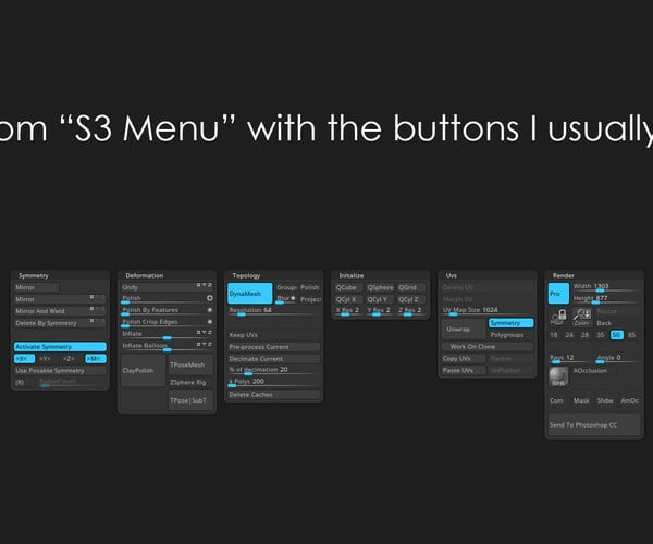 ArtStation - [Custom UI] Custom User Interface For ZBrush 2021 | Resources