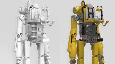 Robot character 3d model