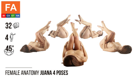 Female Anatomy | Juana 4 Laying Poses #1 | 32 Photos