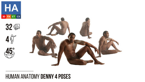 Human Anatomy | Denny 4 Sitting Poses #1 | 32 Photos