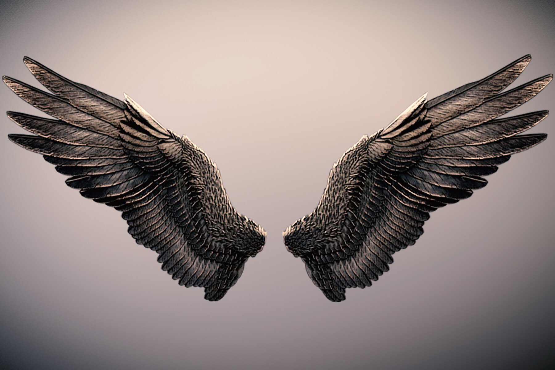 ArtStation - Low Poly Animated Dark Angel Wings | Game Assets