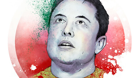 Elon Musk portrait. Ready for buy!