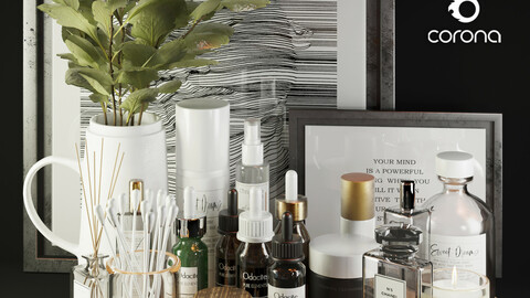 3dasset beauty accessories decor